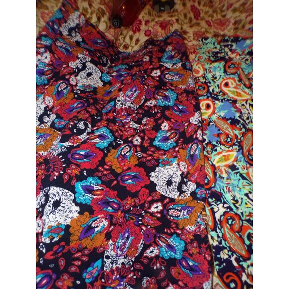 lot of 2 LulaRoe knit skirts size medium pull on print skirt - Picture 3 of 3